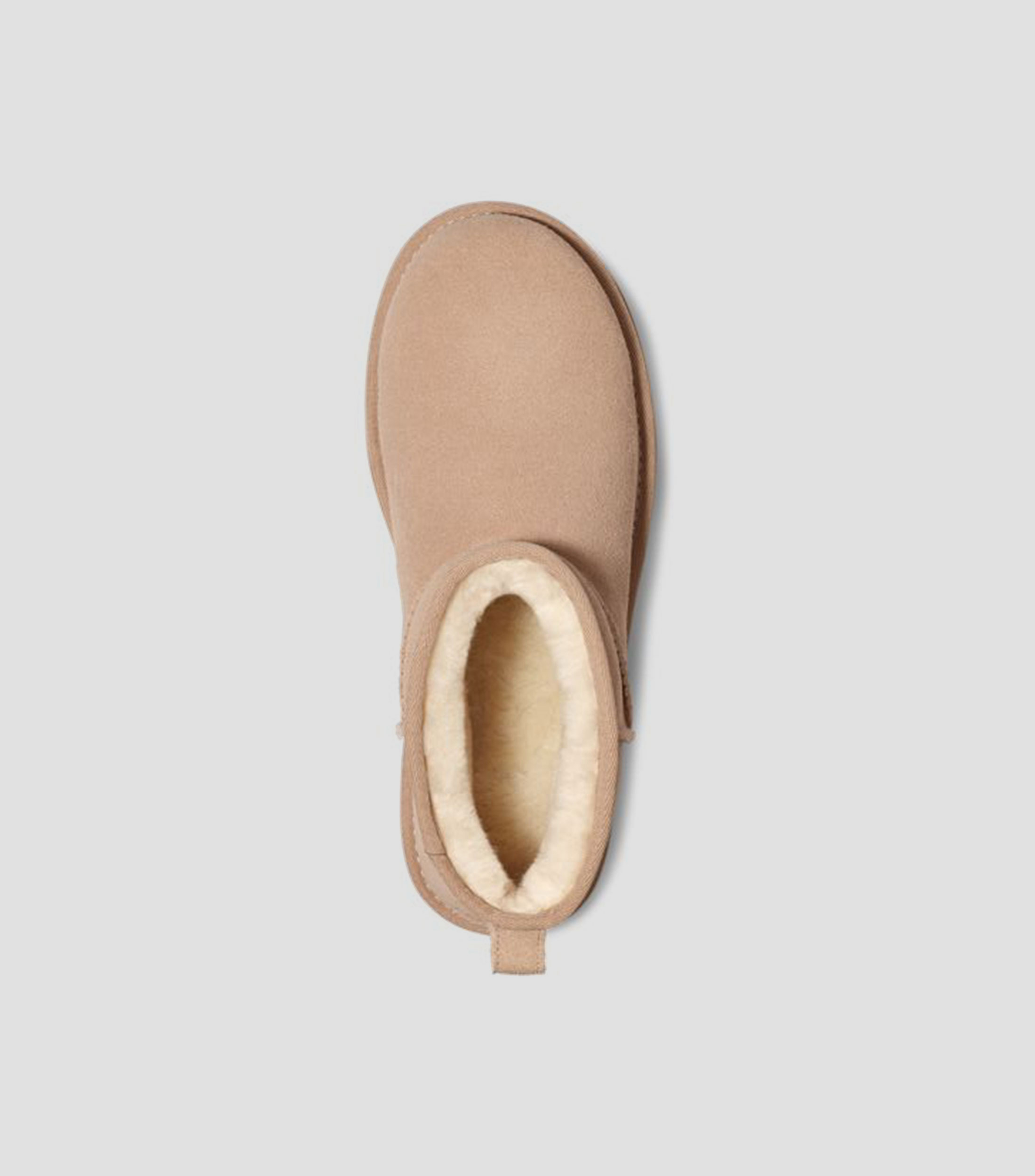 Botines Classic Ultra mini en piel gamuza con plataforma Mujer